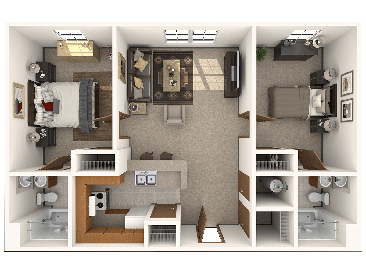 Even 2 Bedroom 2 Bath