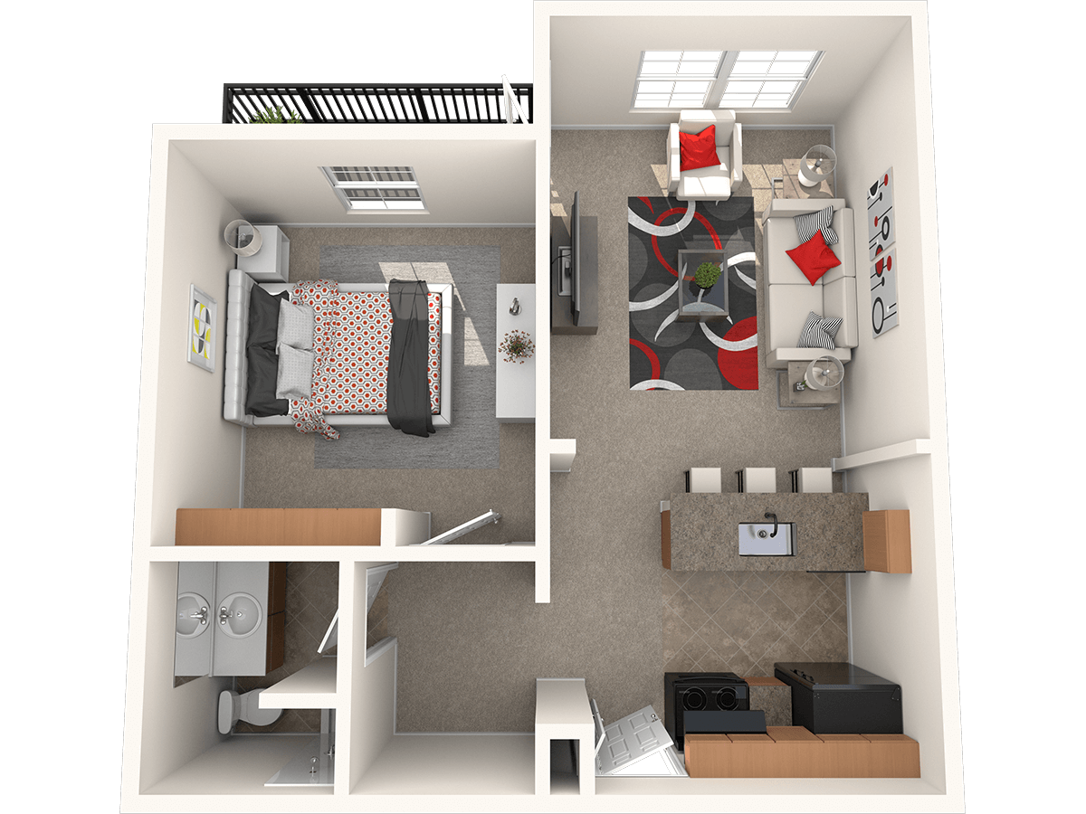 1 Bed 1 Bath