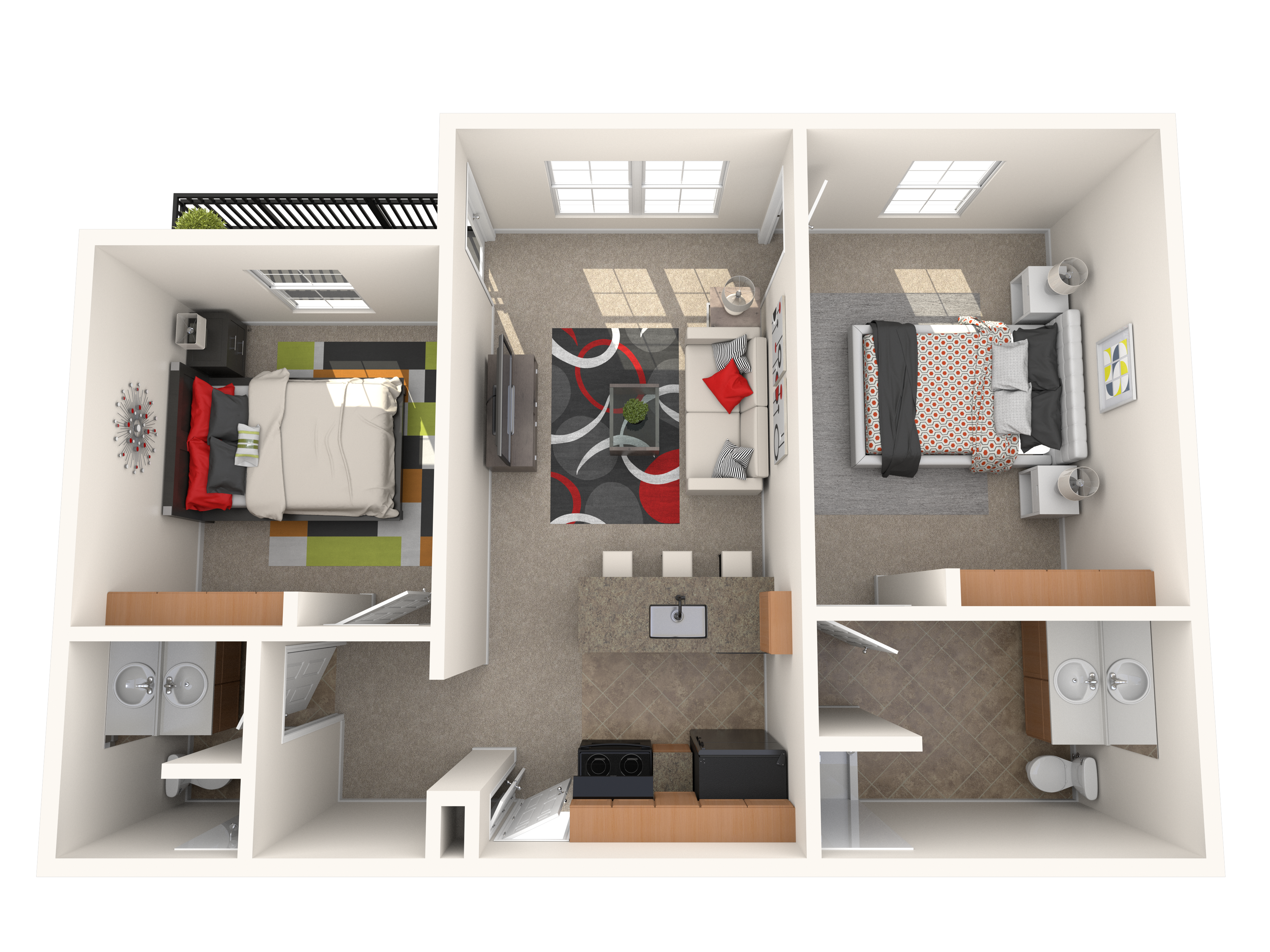 2 Bed 2 Bath
